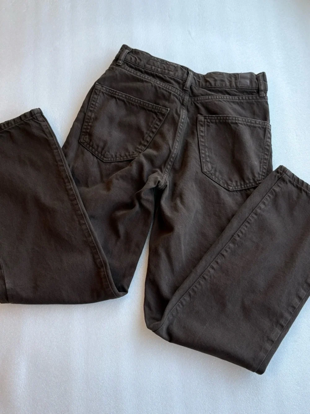 Zara Straight Leg Jeans in Dark Brown - Picture 4 of 13
